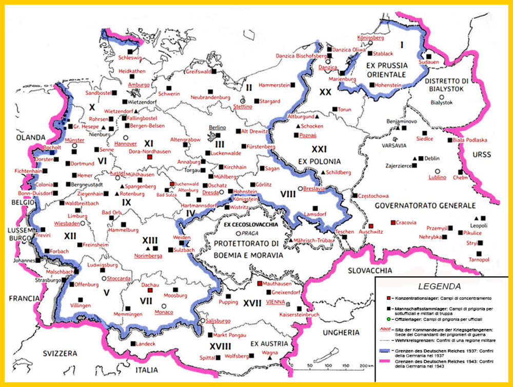 Dislocamento dei campi di concentramento sul territorio nazista